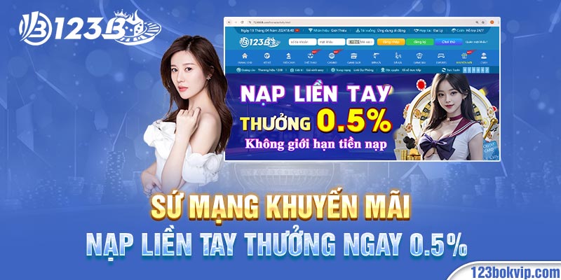 Tìm hiểu nội dung của chương trình nạp liền tay thưởng ngay 0.5% 